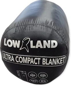 LOWLAND OUTDOOR® Ultra Compact Blanket - Donzen Slaapzak - Gewicht 495g - 210x80 Cm - Comfort Temperatuur +8°C -Kampeer Verkoop 1005x1200
