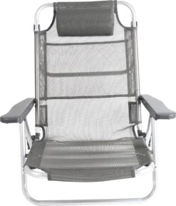 Bo-Camp Beach Chair - Monaco - Aluminium - Grijs -Kampeer Verkoop 1026x1200 1