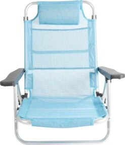 Bo-Camp Beach Chair - Monaco - Aluminium - Blauw -Kampeer Verkoop 1035x1200