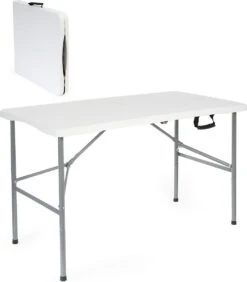Toboli Klaptafel 120x60x74cm Campingtafel Wit; Bijzettafel, Inklapbare Tafel - Multistrobe -Kampeer Verkoop 1051x1200 2