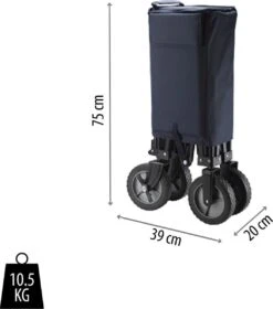 Campart Bolderkar HC-0910 - Opvouwbaar - Bolderwagen Met Stevig Harmonicaframe - Inclusief Opbergtas En Bodemplaat - Blauw -Kampeer Verkoop 1060x1200 2