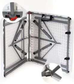 Toboli Klaptafel 120x60x74cm Campingtafel Wit; Bijzettafel, Inklapbare Tafel - Multistrobe -Kampeer Verkoop 1063x1200 2