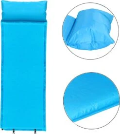 Springos Slaapmat | Zelfopblazend | 186 Cm | Inclusief Hoes & Hoofdkussen | Lichtblauw -Kampeer Verkoop 1079x1200