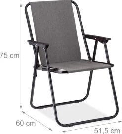 Relaxdays Campingstoel Inklapbaar Set Van 2 - Klapstoel 100 Kg - Visstoel Met Armleuningen - Grijs -Kampeer Verkoop 1094x1200 1