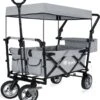 Rijoka Luxe Opvouwbare Bolderkar/Bolderwagen | Met Dakje En Draagtas | Grijs -Kampeer Verkoop 1097x1200 5