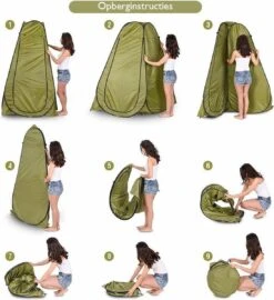 NordFalk Douchetent Pop-up 190 Cm - Camping Douche - Omkleedtent - Incl. Tentharingen En Draagtas - Groen -Kampeer Verkoop 1098x1200