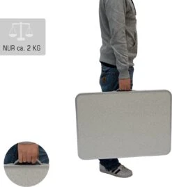 Alu Campingtafel 70x55cm - Inklapbbar Kampeertafel - Picknicktafel Licht Vouwtafel Klaptafel Grijs -Kampeer Verkoop 1102x1200 1