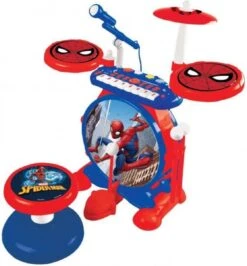 Lexibook Spider-Man Elektronische Drumkit Voor Kinderen, Realistisch Drumgeluid, 8-toetsen Toetsenbord, Mp3-stekker, Inclusief Stoel, Blauw/rood, K610SP -Kampeer Verkoop 1116x1200 3