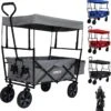 AREBOS Handwagen Vouwbare Dak Handwagen Vouwbare Trolley Uitrustingswagen Grijs -Kampeer Verkoop 1125x1200 2