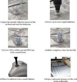 Opblaasbaar Matras Voor In De Auto, Opblaasbaar Bed, Opvouwbaar, Comfortabele Autostoel, Automatras Met Elektrische Luchtpomp En 3 Adapters, 2 Kussens En Draagtas, Voor Camping, Reizen (zwart) -Kampeer Verkoop 1131x1200 3