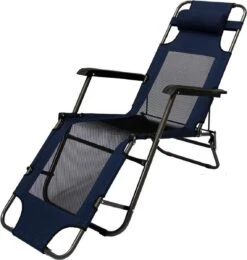 Ligstoel 180x60cm - Opvouwbaar Campingstoel Ligbed Strandstoel Tuinstoel Vouwligstoel Blauw -Kampeer Verkoop 1141x1200 2