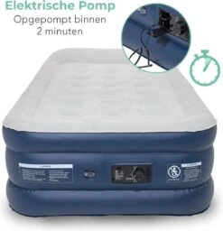 LifeGoods Luchtbed - 1 Persoons - Met Ingebouwde Pomp - Incl. Draagtas En Reparatiekit -Kampeer Verkoop 1159x1200 4
