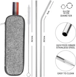 House Of Husk Reisbestek - Reis Bestekset - Chopsticks - Metalen Rietjes Met Borstel - Lepel - Vaatwasserbestendig - RVS - 7 Delig - Zilver -Kampeer Verkoop 1186x1200 1