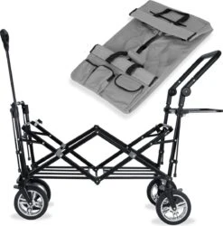 Rijoka Luxe Opvouwbare Bolderkar/Bolderwagen | Met Dakje En Draagtas | Grijs -Kampeer Verkoop 1186x1200 5