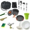 Camping Outdoor Kookset 13-delig Camping Servies En Pannen Pannenset Keukengerei - BPA-vrij & Geen Giftige Stoffen - Opvouwbaar & Licht - Ideaal Voor Reizen, Festival, Wandelen -Kampeer Verkoop 1188x1200 1