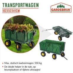 Gardebruk Bolderkar Binnenzeil - Belastbaar Tot 550 Kg – Groen -Kampeer Verkoop 1188x1200 11