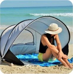 Deryan Luxe Pop Up Strandtent XXL - Anti-UV 50+ - Zilver -Kampeer Verkoop 1192x1200 1
