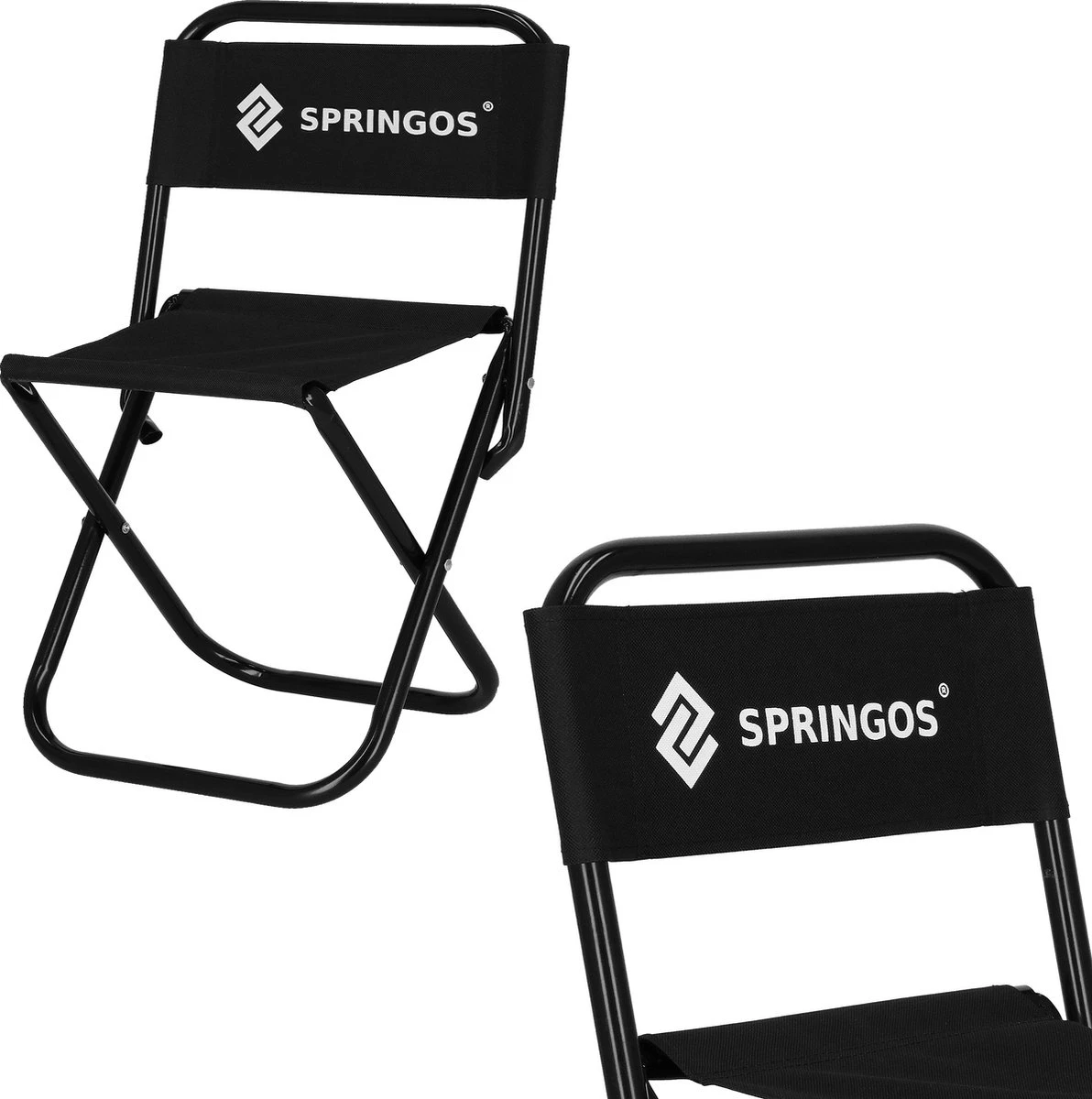 Springos Campingstoel | Kampeerstoel | Vouwstoel | Klapstoel | Zwart 8 Springos Campingstoel | Kampeerstoel | Vouwstoel | Klapstoel | Zwart - Image 8