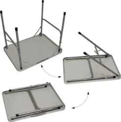 Alu Campingtafel 70x55cm - Inklapbbar Kampeertafel - Picknicktafel Licht Vouwtafel Klaptafel Grijs -Kampeer Verkoop 1192x1200 6