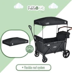 FableKids LEO X2 Lite Opvouwbare Handkar Met Dak Onyx Zwart -Kampeer Verkoop 1194x1200 4
