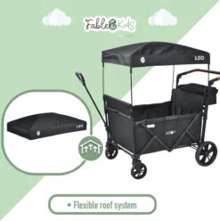 FableKids LEO X4Lite Opvouwbare Handkar Met Dak Onyx Zwart -Kampeer Verkoop 1194x1200 5