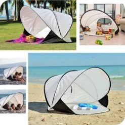 Deryan Luxe Pop Up Strandtent XXL - Anti-UV 50+ - Cream -Kampeer Verkoop 1196x1200 1