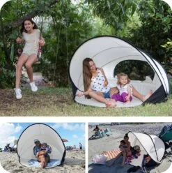 Deryan Luxe Pop Up Strandtent XXL - Anti-UV 50+ - Cream -Kampeer Verkoop 1196x1200 3