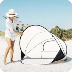 Deryan Luxe Pop Up Strandtent XXL - Anti-UV 50+ - Cream -Kampeer Verkoop 1196x1200 4