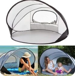 Deryan Luxe Pop Up Strandtent XXL - Anti-UV 50+ - Zilver -Kampeer Verkoop 1196x1200 7