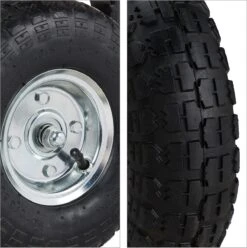 Relaxdays Bolderkar Tuin - Platte Tuinwagen - Luchtbanden - 200 Kg - Transportkar - Staal -Kampeer Verkoop 1197x1200 34