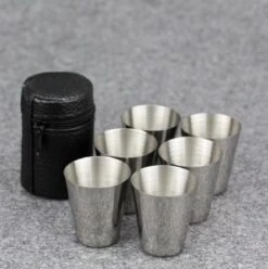 6x Rvs Shot Bekertjes - Borrelglaasjes - Thee/ Koffie Beker - Shotjes Met Leren Case - Bekers 30 ML -Kampeer Verkoop 1197x1200 5