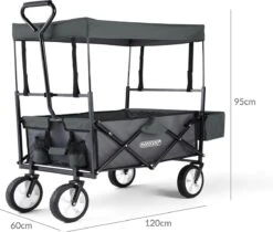 Monzana Bolderkar Opvouwbaar - 100 Liter - Met Afneembaar Dak Grijs -Kampeer Verkoop 1200x1020 4