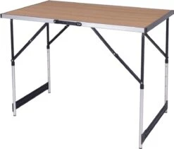 Kamyra® Campingtafel Inklapbaar - Kampeertafel, Partytafel - Opvouwbaar, Lichtgewicht & In Hoogte Verstelbaar - Aluminium/Hout -Kampeer Verkoop 1200x1025 1