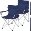 Set Van 2 Opvouwbare Campingstoelen, Klapstoelen Voor Buiten, Comfortabel, Met Armleuningen En Bekerhouders, Stabiel Frame, Draagvermogen 120 Kg - Blauw -Kampeer Verkoop 1200x1032 3