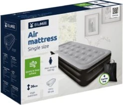 BluMill Eenpersoons Luchtbed - Met Ingebouwde Pomp - Luchtbed Zelfopblazend - Incl. Draagtas - 191x99x36 Cm -Kampeer Verkoop 1200x1032 4