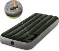 Intex Luchtbed - 1-Persoons - 76 X 191 X 25 Cm - Groen - Met Ingebouwde Voetpomp + Hoeslaken Antraciet + Reparatieset -Kampeer Verkoop 1200x1032 7