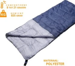 Slaapzak Envelop Dekenmodel - Zomer - 190cm X 70cm - Met Hoes -Kampeer Verkoop 1200x1047 2