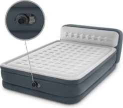 Intex 64448 - Queen Deluxe Ultra-Plush Zelfopblazend 2-persoons Luchtbed Met Hoofdboord (203x152x46cm) -Kampeer Verkoop 1200x1049 1