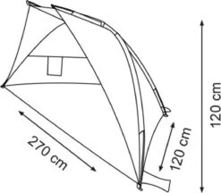 Waimea Strandtent - Bastion - Blauw -Kampeer Verkoop 1200x1050