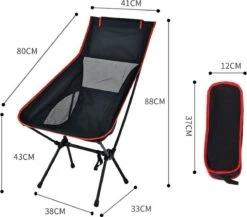 Lopoleis® Campingstoel – Campingstoel Opvouwbaar – Visstoel – Vouwstoel – Strandstoel – Inklapbaar – Lichtgewicht – Outdoor Stoel - Hoge Rugleuning -Kampeer Verkoop 1200x1053 2