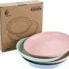 Merkloos Green-goose® Bio-based Borden | Set Van 4 | 19.5x3 Cm | Duurzame, Vaatwasserbestendige Borden Voor Camping, Vakantie Of Picknick | Vaatwasserbestendig -Kampeer Verkoop 1200x1062
