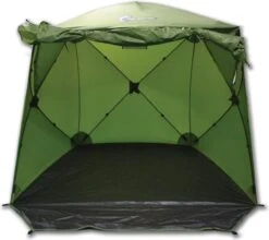 FisherPro Karpertent Met Stormcover – Vistent – Tent - Bescherming Tegen Zon En Wind – 100% Waterdichte Stormhoes – Met Handige Meeneemtas – Ook Geschikt Als Strandtent Of Festivaltent – Extra Veiligheid En Warmte Door Stormcover -Kampeer Verkoop 1200x1070 1