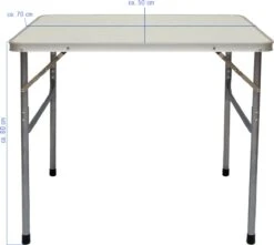 Alu Campingtafel 70x55cm - Inklapbbar Kampeertafel - Picknicktafel Licht Vouwtafel Klaptafel Grijs -Kampeer Verkoop 1200x1072 1