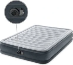 Intex Luchtbed - Twijfelaar - 137 X 191 X 33 Cm - Grijs - Met Ingebouwde Pomp, Hoeslaken Antraciet En Reparatieset -Kampeer Verkoop 1200x1073 2