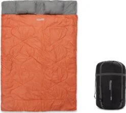 Where Tomorrow Double Slaapzak 220 X 150 Cm Diverse Kleuren - Oranje