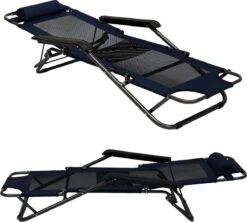 Ligstoel 155x60cm - Opvouwbaar Campingstoel Ligbed Strandstoel Tuinstoel Vouwligstoel Blauw -Kampeer Verkoop 1200x1080 2