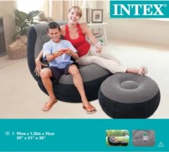 Intex Lounge Stoel - Ultra Lounge - Opblaasbaar - Grijs/zwart -Kampeer Verkoop 1200x1080 3