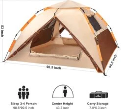 Merkloos Kamping Tent / Absolutely Waterproof, Lightweight Camping Tent With - Tent Ideal For Camping In The Garden, Dome Tent, -Kampeer Verkoop 1200x1083 1