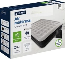 BluMill Luchtbed - 2-persoons - Ingebouwde Pomp - 203x152x36 Cm - Duurzame Keuze -Kampeer Verkoop 1200x1094 5