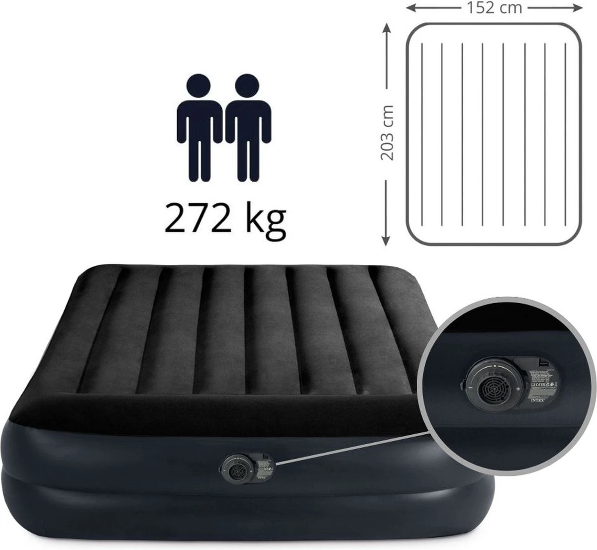 Intex Luchtbed - 2 Persoons - 203x152x42cm 16 Intex Luchtbed - 2 Persoons - 203x152x42cm - Image 16